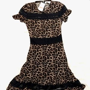Cute Michael Kors xs leopard print short sleeve mini dress